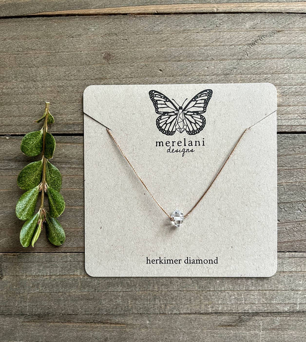 Herkimer Diamond Small Single Crystal Necklace