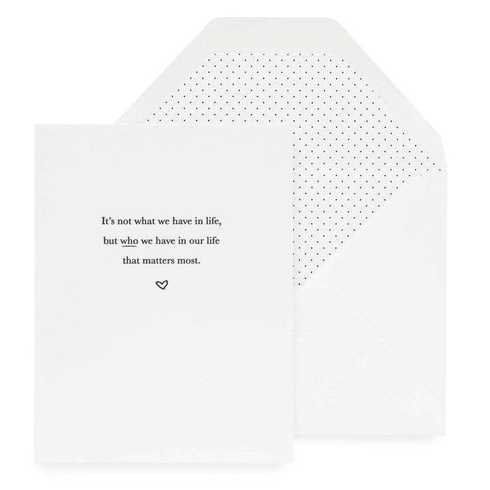 What Matters Most Card