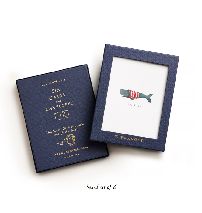 Whale Thanks Note Card Set