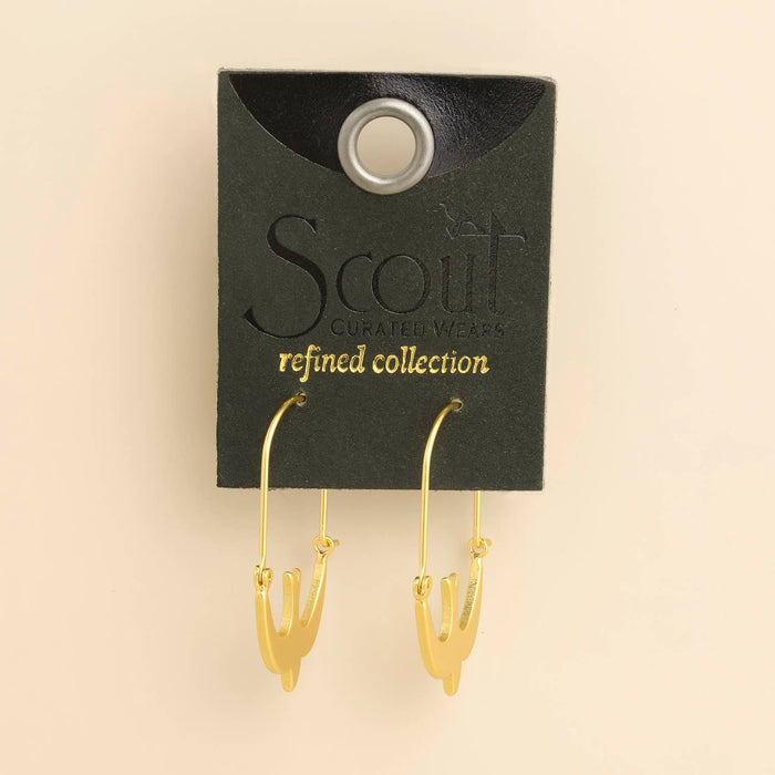 Refined Icon Earring - Swallow Hoop/Gold