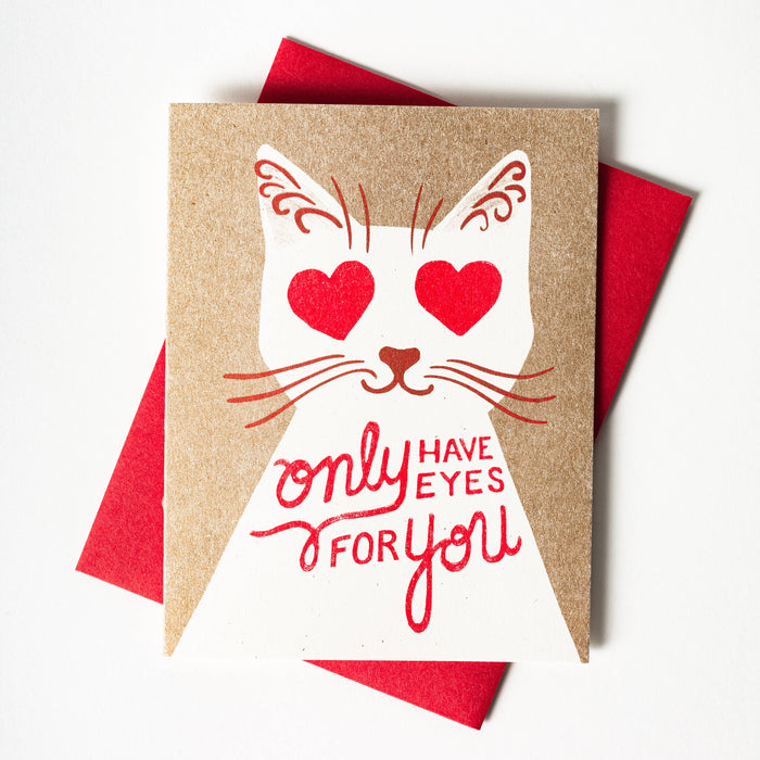 Only Have Eyes For You - Risograph Card