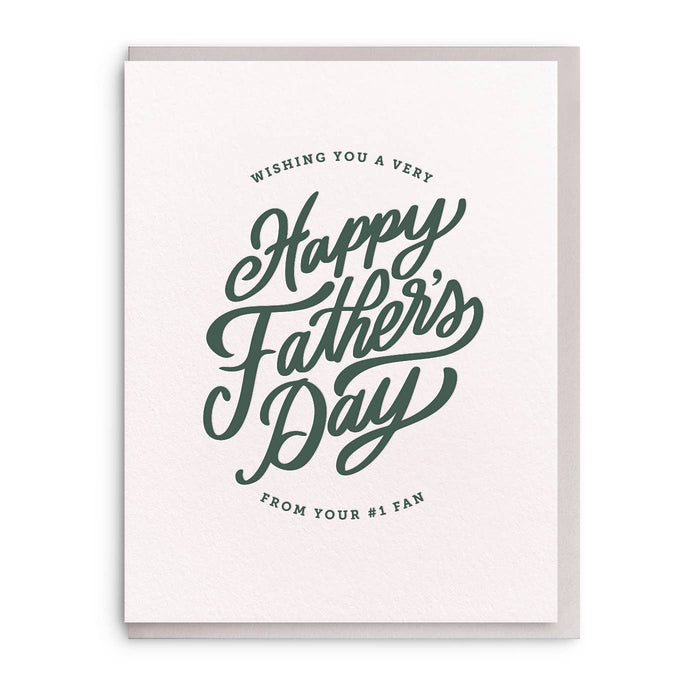 Dad Fan - Letterpress Father's Day Greeting Card