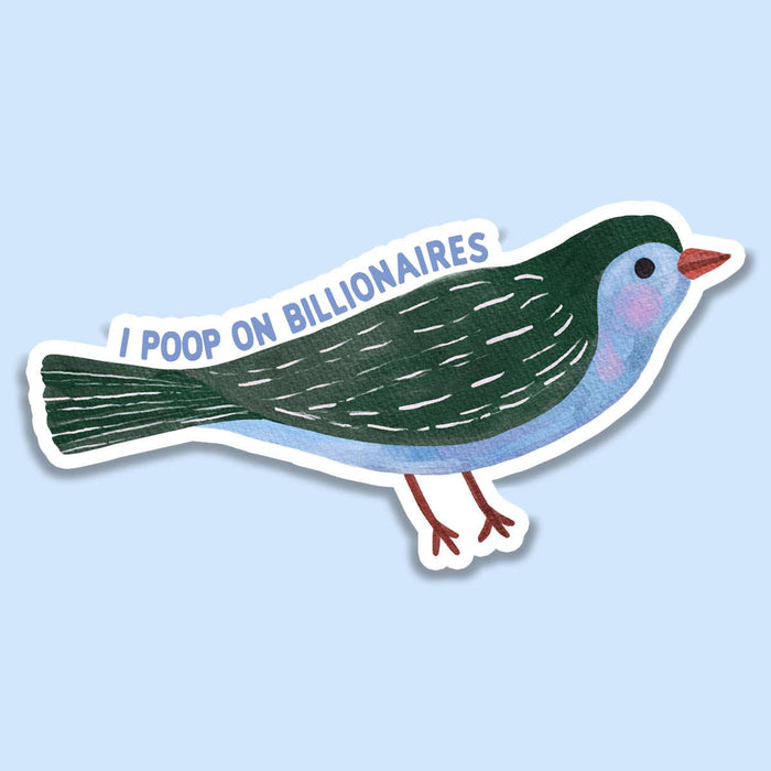 I Poop on Assholes Funny Bird Sticker Decal