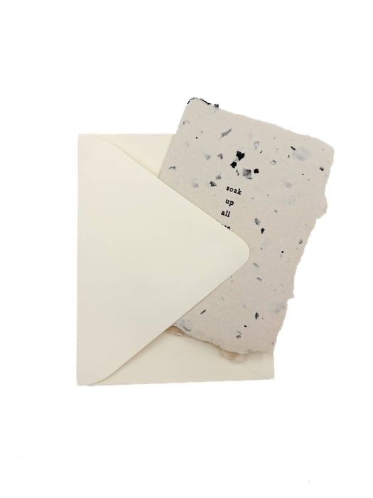 Soak up all those baby snuggles card