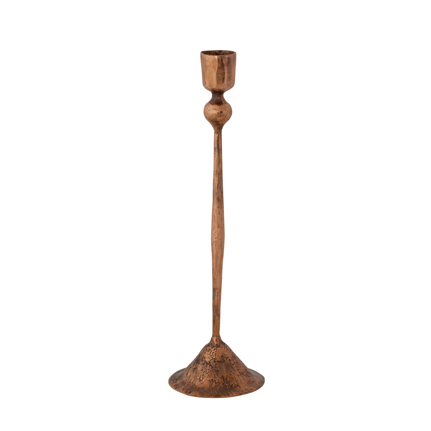 Iron Hand-Forged Taper Candle Holder on a white background.