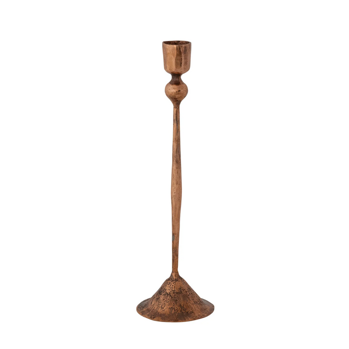 Iron Hand-Forged Taper Candle Holder on a white background.