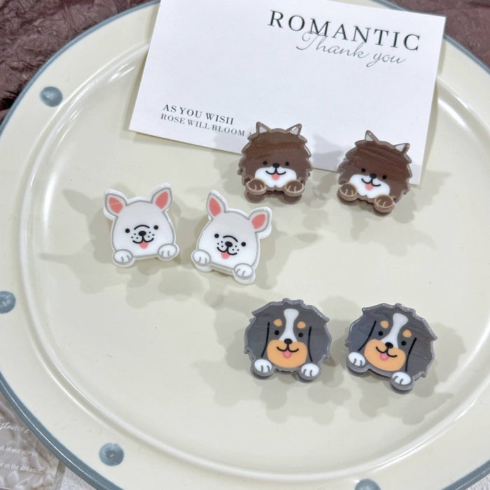 Cute Puppy Series Mini Hair Clip, Cartoon Animal Claw Clip