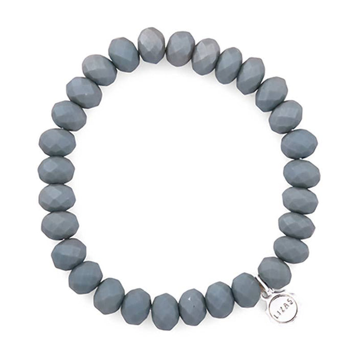 Clarksville 8mm Crystal Bracelet- Powder Blue