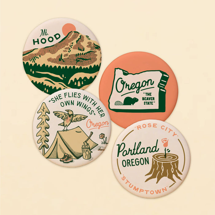 Retro Mt. Hood Button