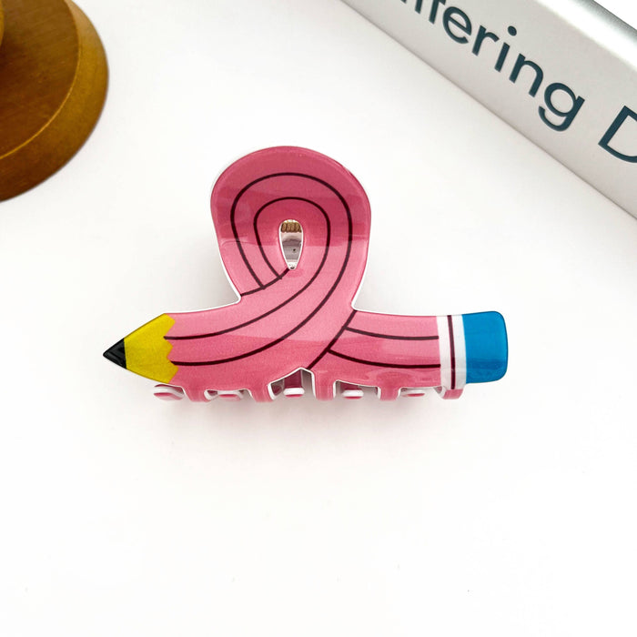 Pencil Claw Clip, Playful Stationery-Inspired Hair Clip