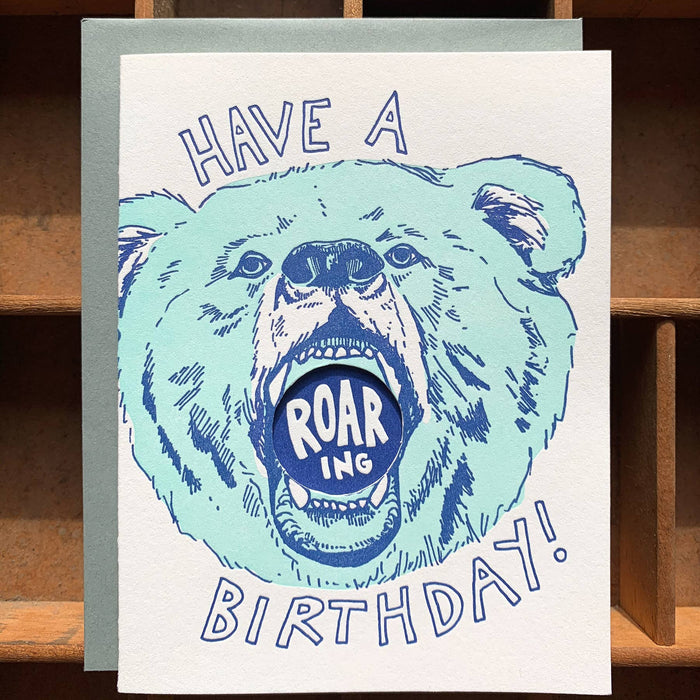 Roaring Bear Birthday Card