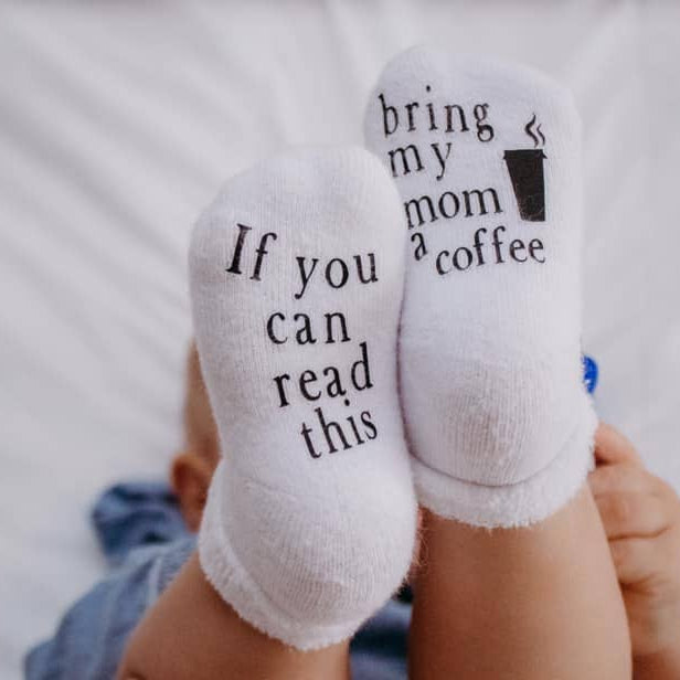 Bring My Mom a Coffee Baby Socks