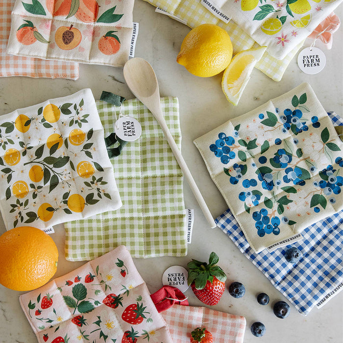 Orange Orchard Pot Holder Set