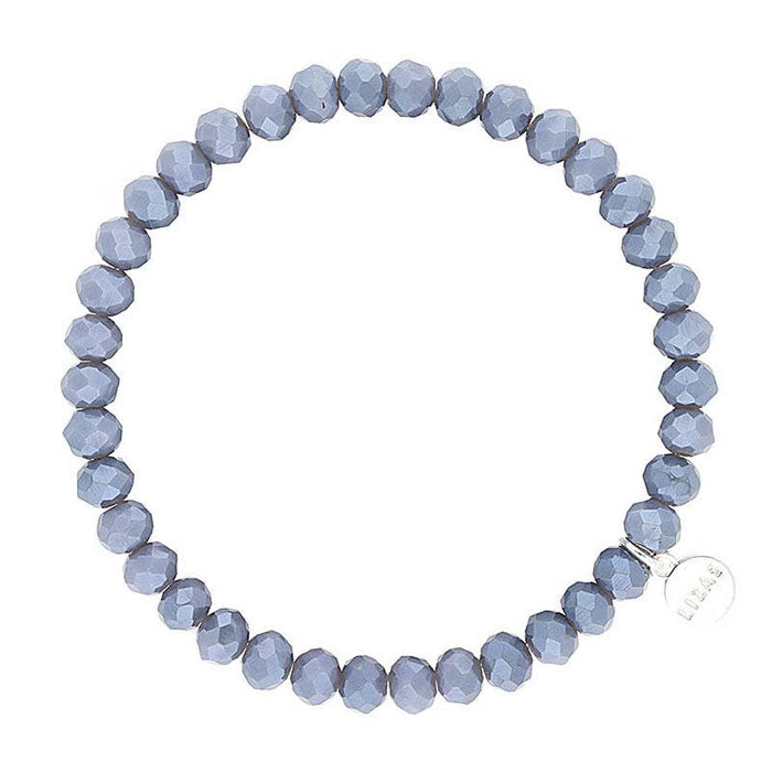 Nashville 6mm Crystal Bracelet- Castor Grey