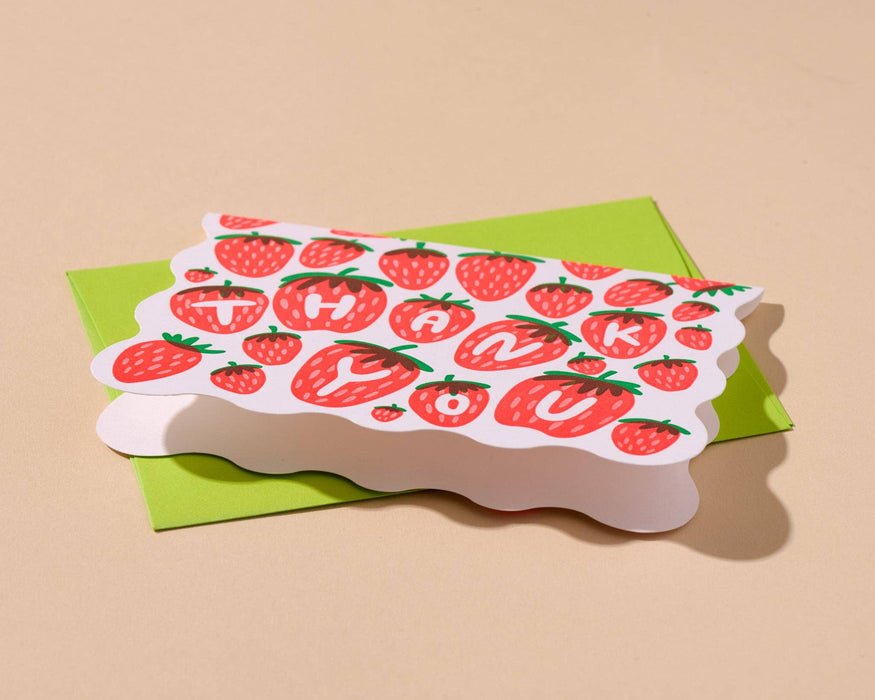 Strawberry Box Set Colorful Letterpress Thank You Notecards