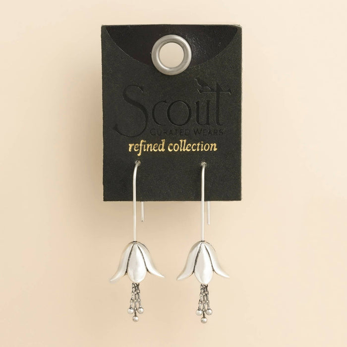 Refined Icon Earring - Lily Drop Earring/Silver
