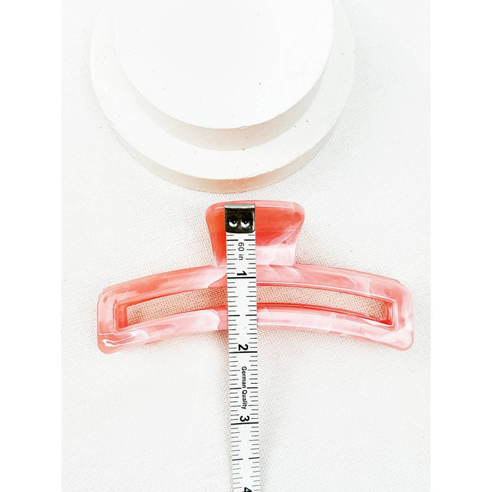 Marbled Minimal Rectangle Hair Claw Clip