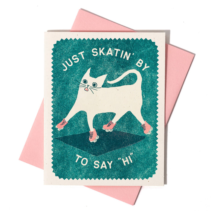 Just Skatin' By Greeting Card