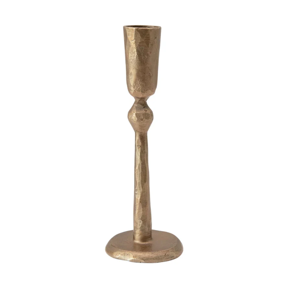 Bronze candle holder on a white background