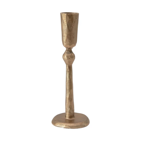 Bronze candle holder on a white background