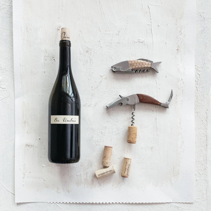 Merbau Wood & Stainless Steel Bird Shaped Bottle Opener
