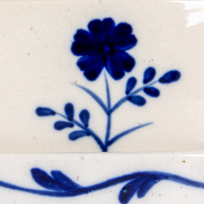 Hand Painted Floral Butter Dish