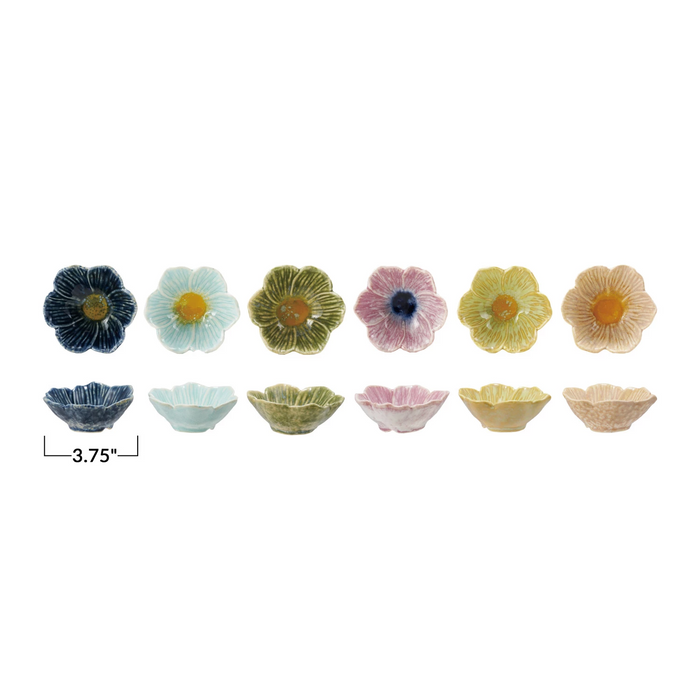 Stoneware Flower Shaped Bowls