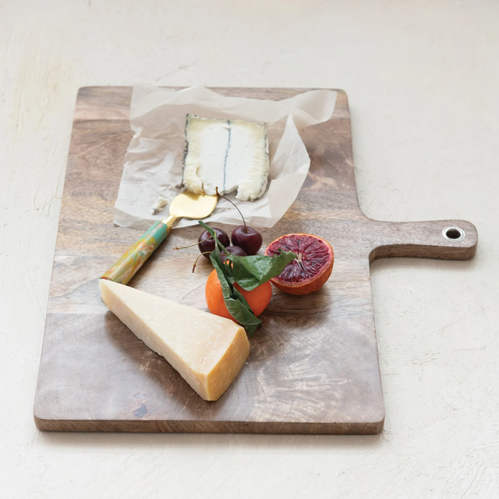 Mango Wood Cheese/Serving Board w/ Handle