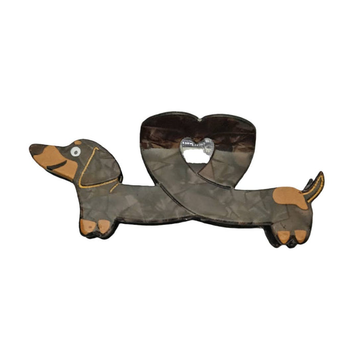 Adorable Heart Body Dachshund Dog Hair Clip