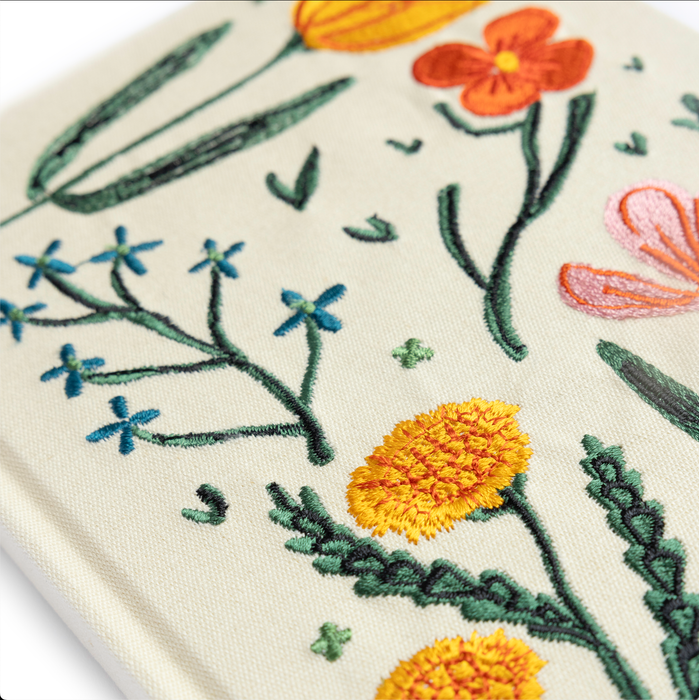 Embroidered Journal - Floral
