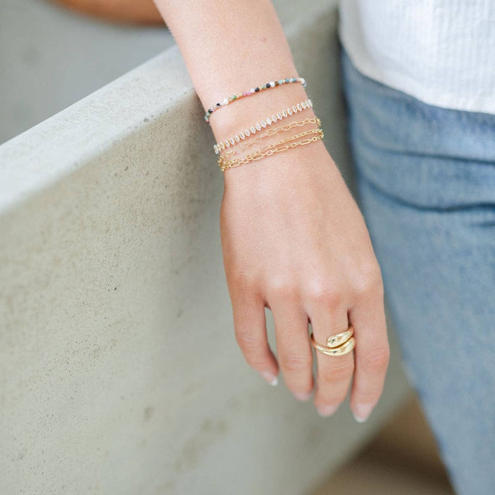 Delicate Stone Pulley Bracelet