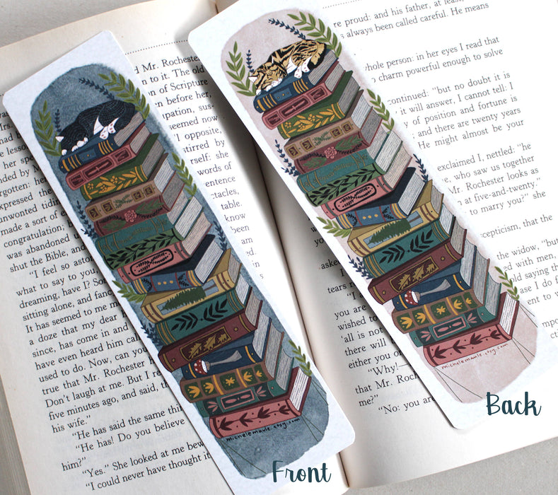 Bookmark - Cozy Cat with Books