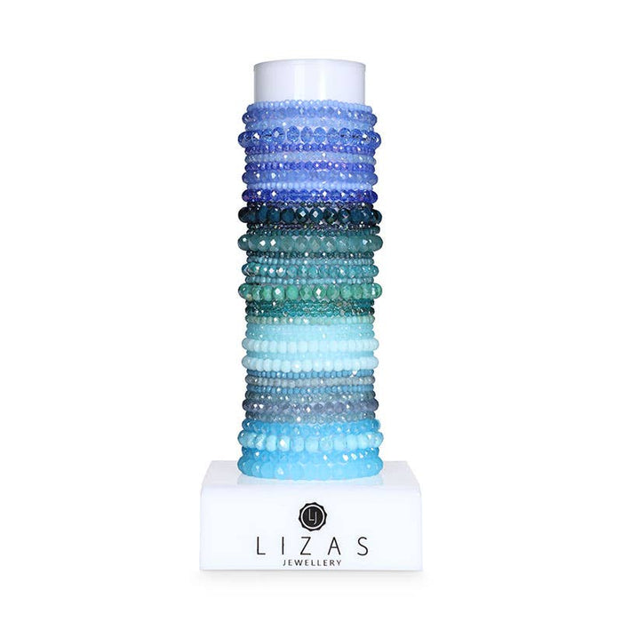Clarksville 8mm Crystal Bracelet- Powder Blue