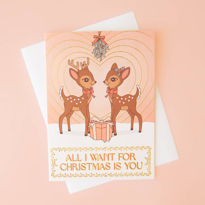All I Want for Christmas Holiday Greeting Card