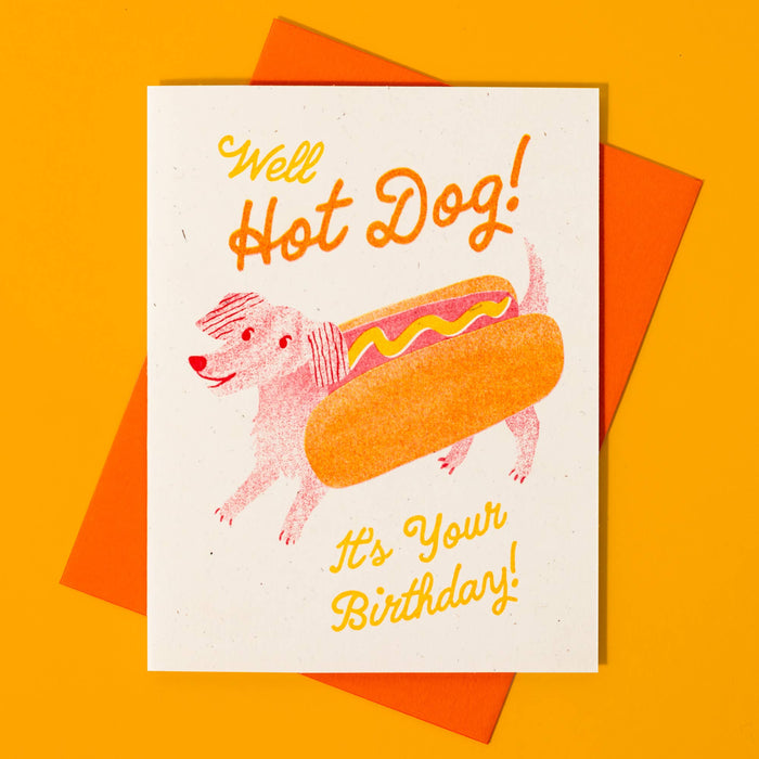 Hot Dog Birthday Card