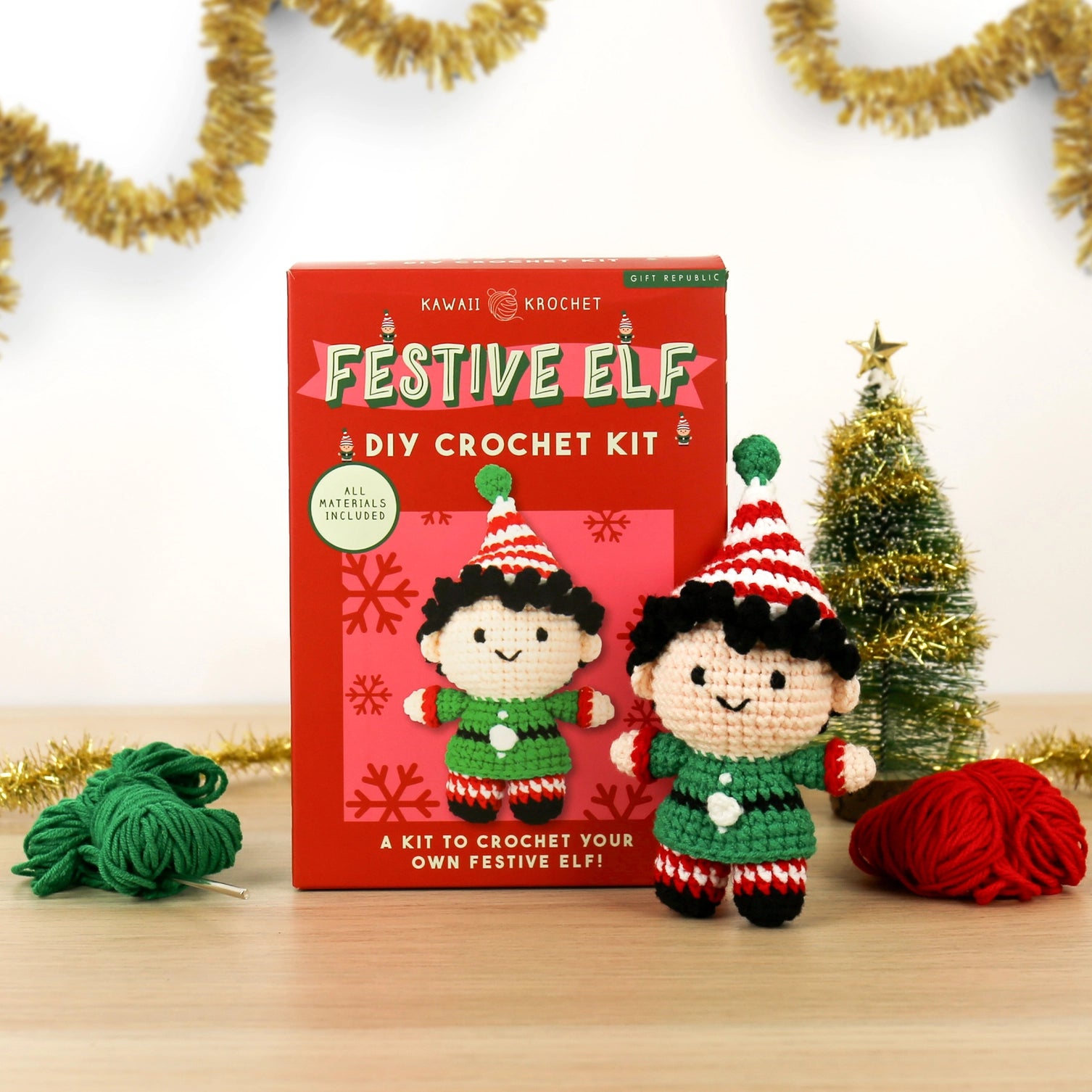 festive elf Crochet kit 