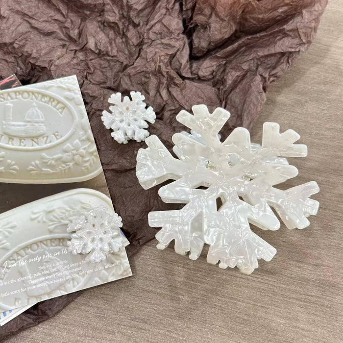 Frosty Snowflake Hair Clip, Winter Hair Accessories
