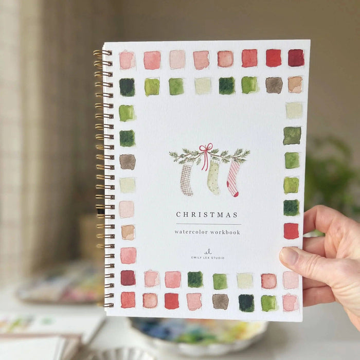 Christmas watercolor workbook