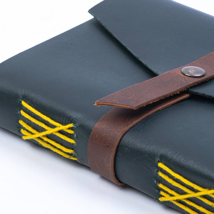 Slik Green Leather journal diary