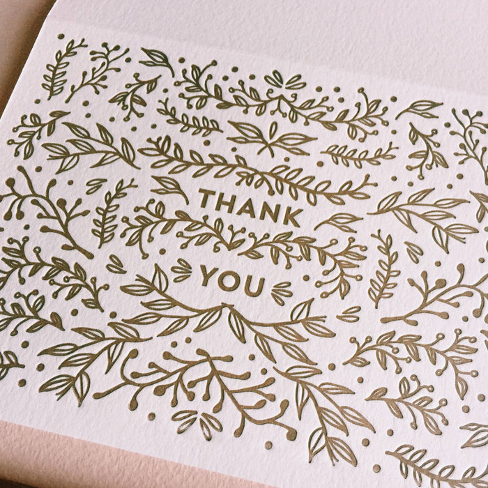 Letterpess Thank You Card