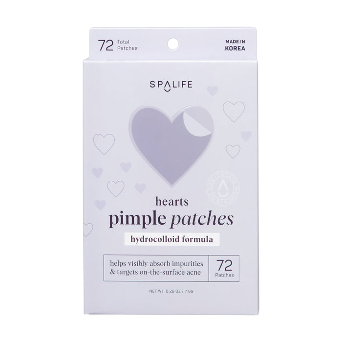 Spalife pimple patches packaging with heart design on a white background