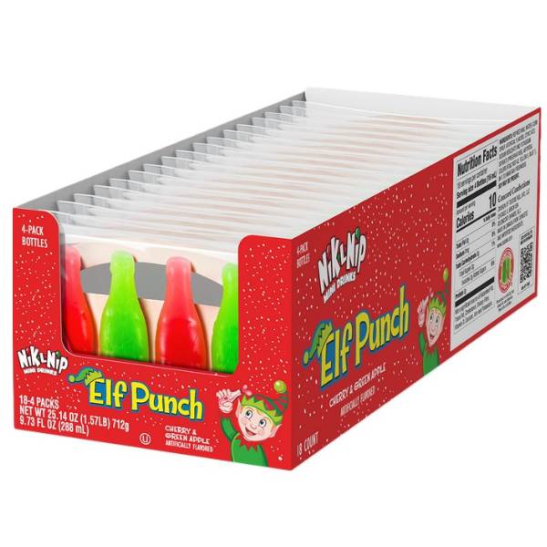 Nik-L-Nip Elf Punch Mini Drinks, 18ct