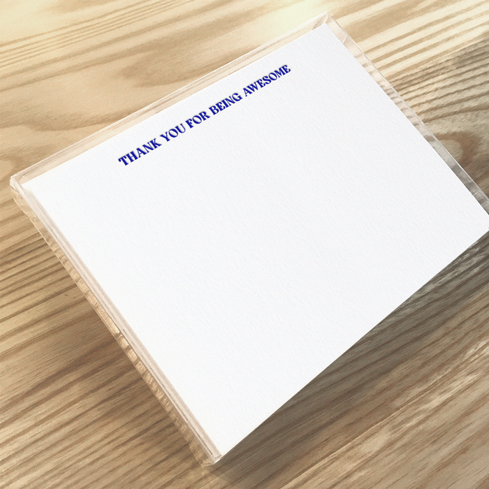 Thank You For Being Awesome - Letterpress Boxed Note Sets