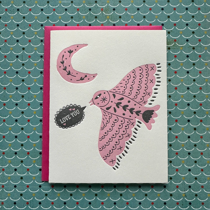 Love Bird - letterpress card