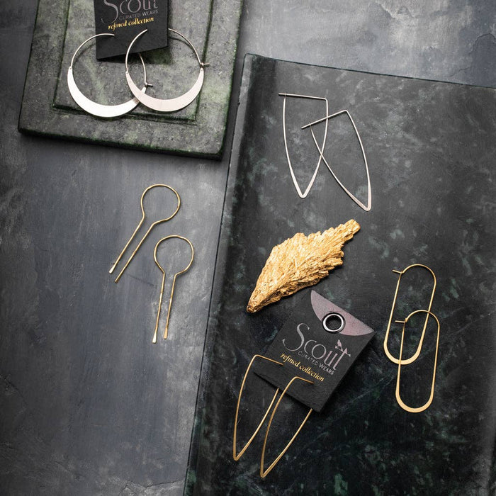 Refined Earring Collection - Cosmic Oval/Gold