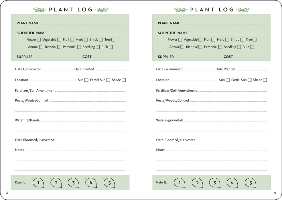 Gardener's Logbook