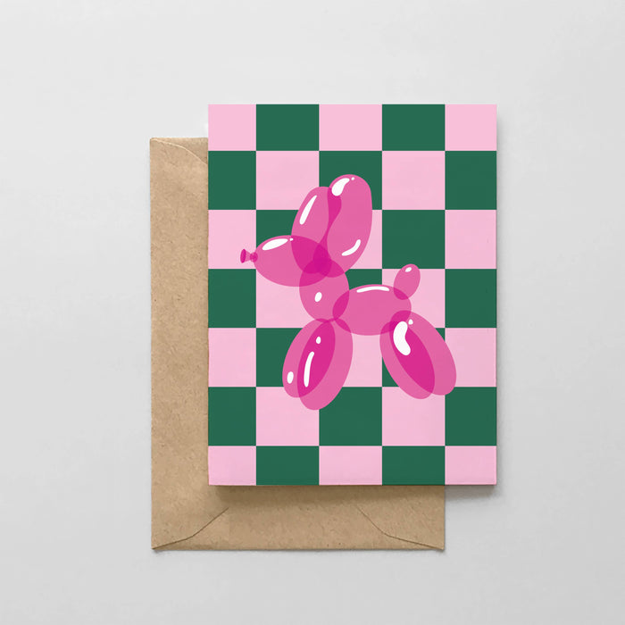 Balloon Dog Design- A2 Greeting Card