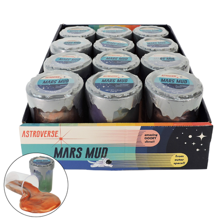 Display box of Astroverse Mars Mud with a close-up of the product.