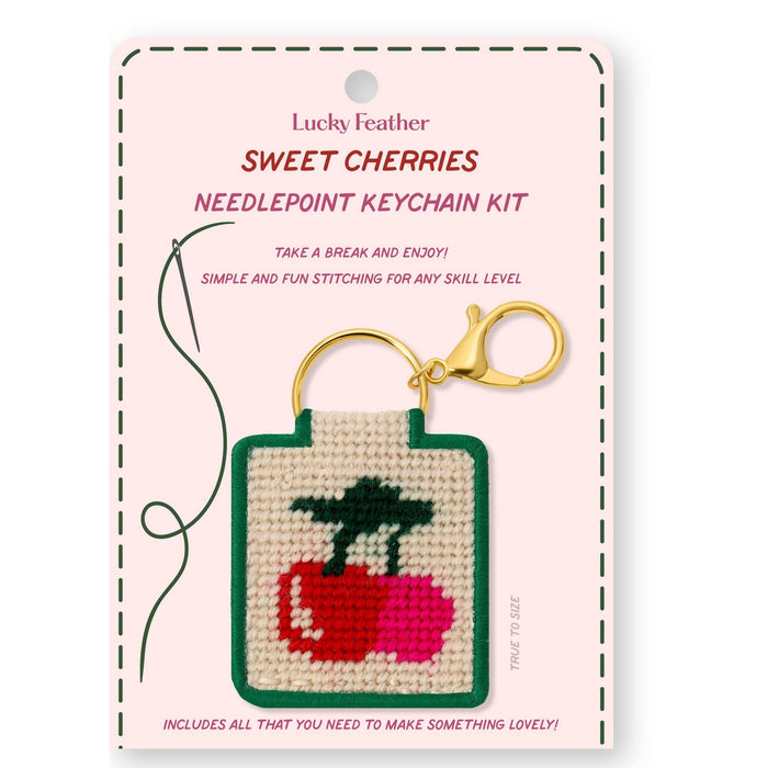 Needlepoint Keychain Kit - Cherries