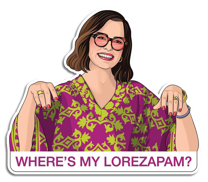 Where's My Lorezapam? Victoria White Lotus Die Cut Sticker